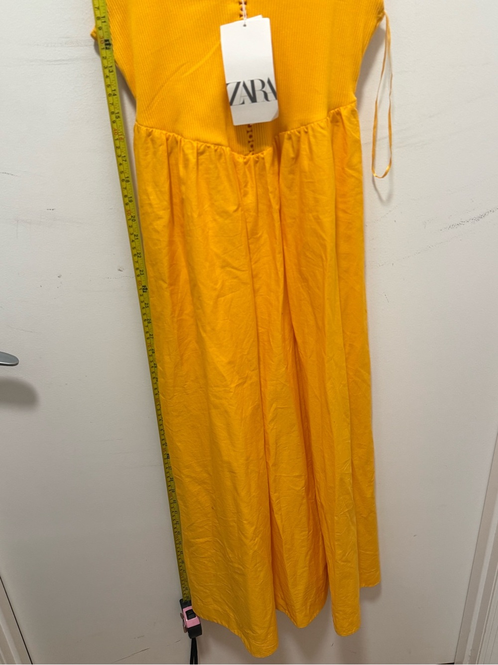Zara Yellow Spaghetti-Strap Midi Dress - Picture 6 of 6